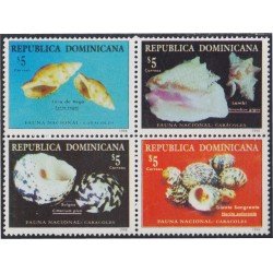 Rep. Dominicana 1350/53 1998 Fauna Nacional Caracoles MNH Rep. Dominicana 1350/53 1998 Fauna Nacional Caracoles MNH