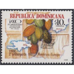 Rep. Dominicana 1317 1998 Primer Embarque Cacao América - Europa MNH Rep. Dominicana 1317 1998 Primer Embarque Cacao América - Europa MNH