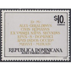 Rep. Dominicana 1316 1998 Inscripción en Latín concerniente a la época Colonial MNH Rep. Dominicana 1316 1998 Inscripción en Latín concerniente a la época Colonial MNH
