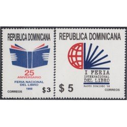Rep. Dominicana 1303/04 1998 25 Aniversario Feria Nacional del Libro MNH Rep. Dominicana 1303/04 1998 25 Aniversario Feria Nacional del Libro MNH