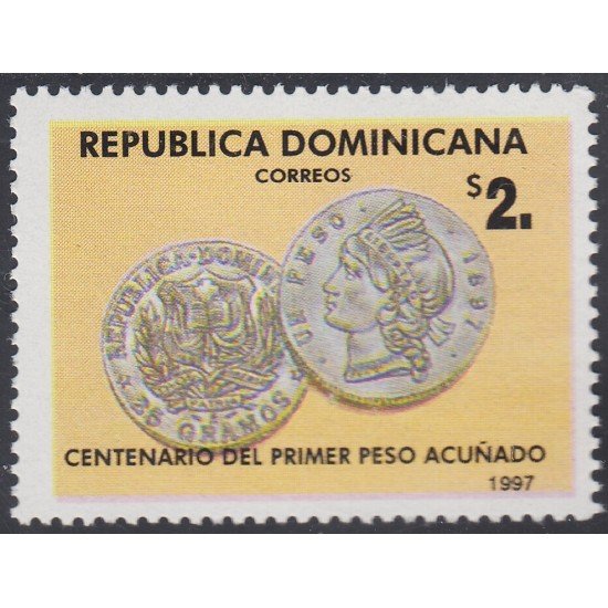 Rep. Dominicana 1284 1997 Centenario del primer peso acuñado MNH
