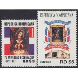 Rep. Dominicana 1282/83 1997 75 Aniversario Coronación MNH Rep. Dominicana 1282/83 1997 75 Aniversario Coronación MNH