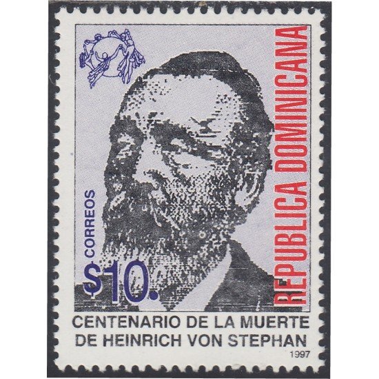 Rep. Dominicana 1280 1997 Heinrich Von Stephan MNH Rep. Dominicana 1280 1997 Heinrich Von Stephan MNH