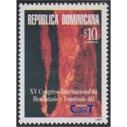 Rep. Dominicana 1274 1997 XV Congreso Internacional de Hemostasis y Trombosis del grupo Claht MNH Rep. Dominicana 1274 1997 XV Congreso Internacional de Hemostasis y Trombosis del grupo Claht MNH