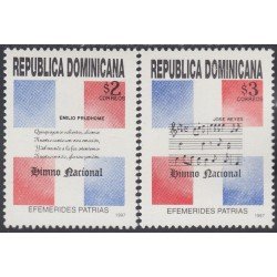 Rep. Dominicana 1272/73 1997 Efemérides Patrias Himno Nacional MNH Rep. Dominicana 1272/73 1997 Efemérides Patrias Himno Nacional MNH