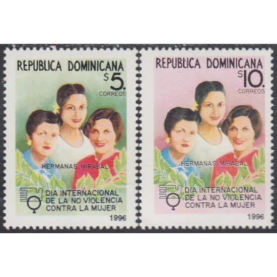 Rep. Dominicana 1242/43 1996 Día Internacional de la no violencia contra la mujer MNH Rep. Dominicana 1242/43 1996 Día Internacional de la no violencia contra la mujer MNH