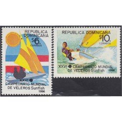 Rep. Dominicana 1239/40 1996 XXVI Campeonato de veleros MNH Rep. Dominicana 1239/40 1996 XXVI Campeonato de veleros MNH