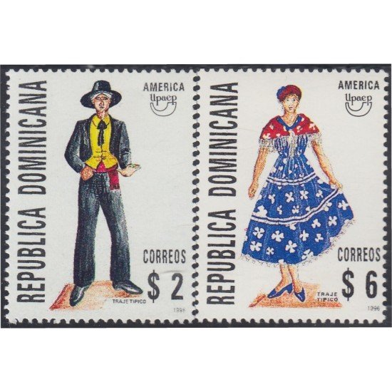 Rep. Dominicana 1236/37 1996 América Upaep Trajes Típicos MNH Rep. Dominicana 1236/37 1996 América Upaep Trajes Típicos MNH