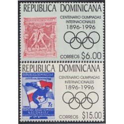 Rep. Dominicana 1225/26 1996 Centenario Olimpiadas Internacionales MNH Rep. Dominicana 1225/26 1996 Centenario Olimpiadas Internacionales MNH
