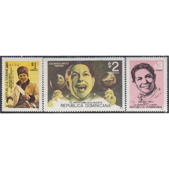 Rep. Dominicana 1198/00 1996 Eduardo Brito MNH Rep. Dominicana 1198/00 1996 Eduardo Brito MNH