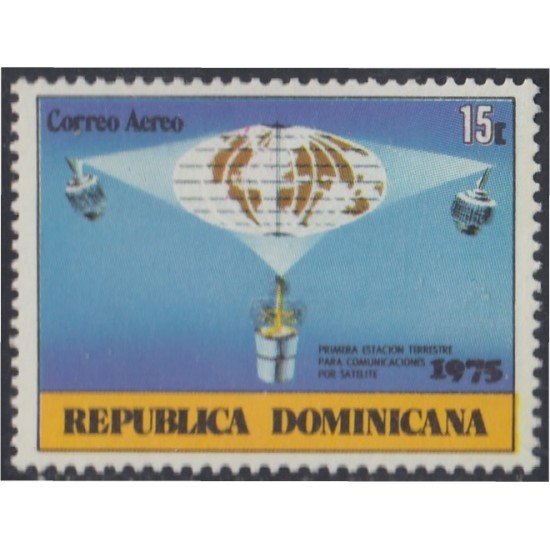 Rep. Dominicana A- 274 1975 1ª Estación terrestre para comunicaciones por satélite MNH Rep. Dominicana A- 274 1975 1ª Estación terrestre para comunicaciones por satélite MNH
