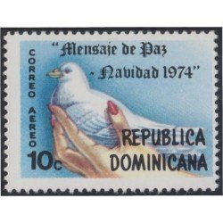 Rep. Dominicana A- 270 1974 Navidad Christmas Paloma MNH