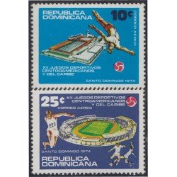 Rep. Dominicana A- 259/60 1974 XII Juegos deportivos Centroamericanos y del Caribe MNH Rep. Dominicana A- 259/60 1974 XII Juegos deportivos Centroamericanos y del Caribe MNH