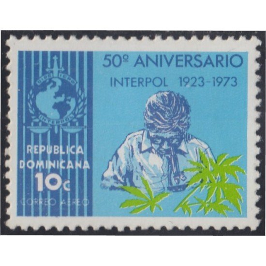 Rep. Dominicana A- 254 1973 50 Aniversario de la Interpol MNH Rep. Dominicana A- 254 1973 50 Aniversario de la Interpol MNH