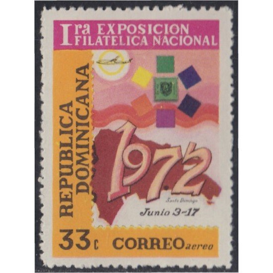 Rep. Dominicana A- 237 1972 1ª Exposición Filatélica Nacional MNH