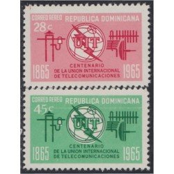 Rep. Dominicana A- 182/83 1966 Centenario e la Unión Internacional de Telecomunicaciones MNH Rep. Dominicana A- 182/83 1966 Centenario e la Unión Internacional de Telecomunicaciones MNH