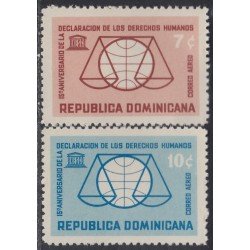 Rep. Dominicana A- 166/67 1963 15 Aniversario de la Declaración de los Derechos Humanos MNH Rep. Dominicana A- 166/67 1963 15 Aniversario de la Declaración de los Derechos Humanos MNH