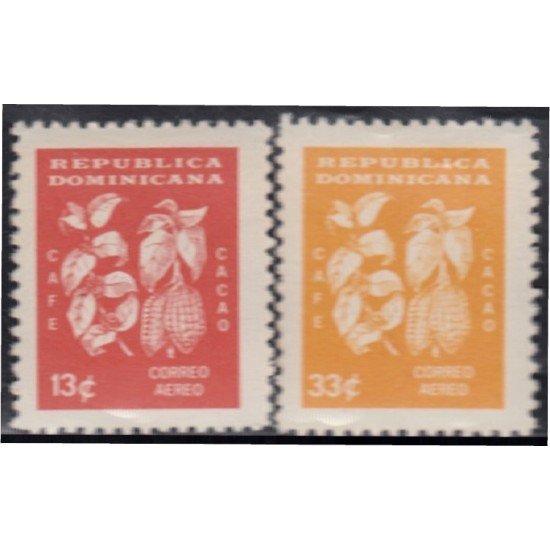 Rep. Dominicana A- 149/50 1962 Café Cacao MNH Rep. Dominicana A- 149/50 1962 Café Cacao MNH