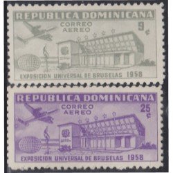 Rep. Dominicana A- 132/33 1958 Exposición Universal de Bruselas MNH Rep. Dominicana A- 132/33 1958 Exposición Universal de Bruselas MNH
