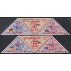 Rep. Dominicana A- 117/22 1958 Olimpiadas Estocolmo 1956 Disciplinas Ecuestrismo Disco Atletismo MNH Rep. Dominicana A- 117/22 1958 Olimpiadas Estocolmo 1956 Disciplinas Ecuestrismo Disco Atletismo MNH
