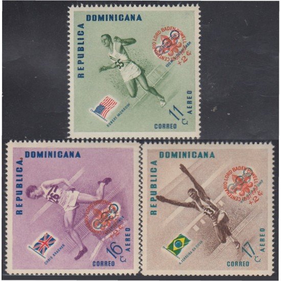 Rep. Dominicana A- 111/13 1957 Olimpiadas Melbourne 1956 Disciplina Atletismo MNH