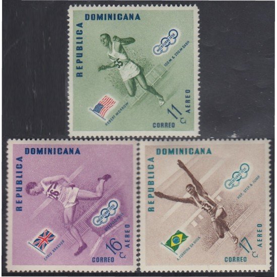 Rep. Dominicana A- 108/10 1957 Olimpiadas Melbourne 1956 Disciplina Atletismo MNH Rep. Dominicana A- 108/10 1957 Olimpiadas Melbourne 1956 Disciplina Atletismo MNH