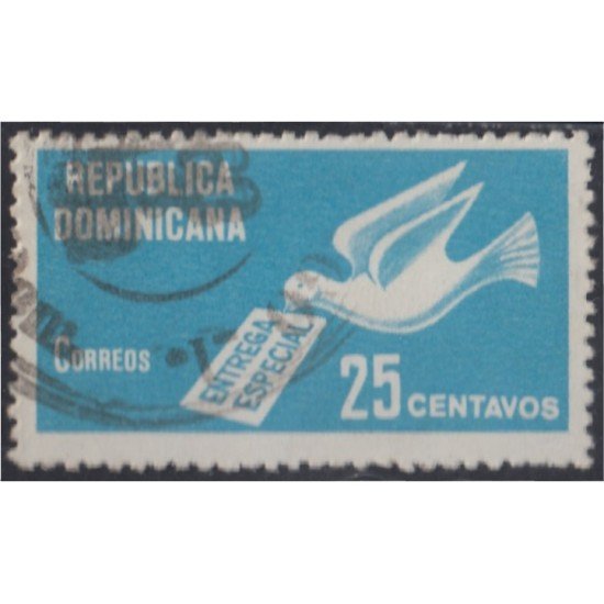 Rep. Dominicana Urgentes 8 1967 Entrega especial Paloma usados Rep. Dominicana Urgentes 8 1967 Entrega especial Paloma usados