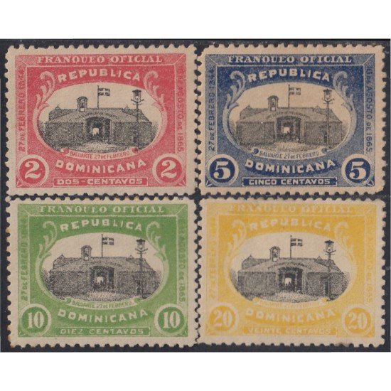 Rep.Dominicana Servicio Oficial 1/4 1902 27 de febrero Sin goma