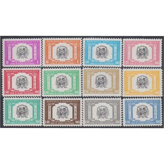 Rep. Dominicana Letra de cambio 20/31 1986 Escudos MNH