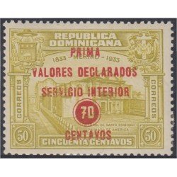 Rep. Dominicana Letra de cambio 5 1935-40 Catedral de Santo Domingo MNH Rep. Dominicana Letra de cambio 5 1935-40 Catedral de Santo Domingo MNH