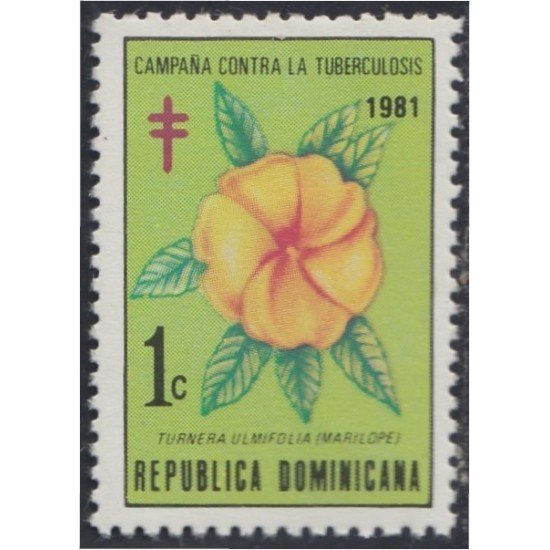 Rep. Dominicana Beneficencia 59 1981 Campaña antituberculosa Flores flowers MNH Rep. Dominicana Beneficencia 59 1981 Campaña antituberculosa Flores flowers MNH