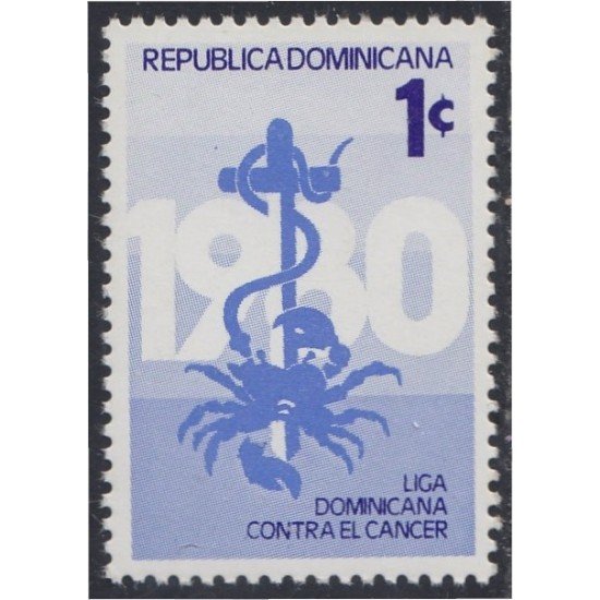 Rep. Dominicana Beneficencia 57 1980 Liga dominicana contra el cáncer MNH Rep. Dominicana Beneficencia 57 1980 Liga dominicana contra el cáncer MNH
