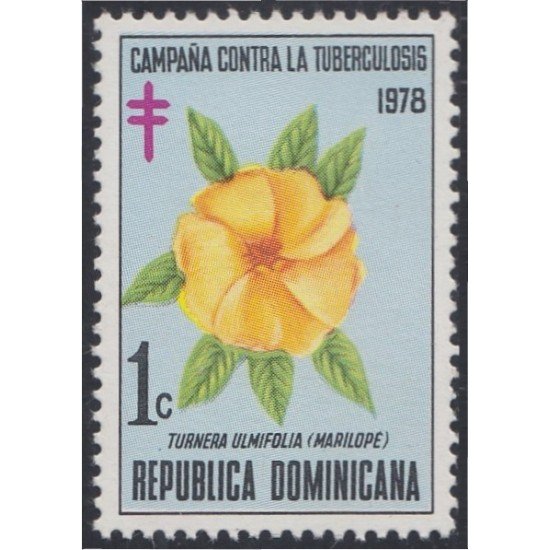 Rep. Dominicana Beneficencia 55 1978 Campaña antituberculosa Flores flowers MNH Rep. Dominicana Beneficencia 55 1978 Campaña antituberculosa Flores flowers MNH