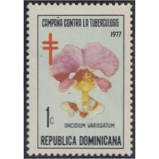 Rep. Dominicana Beneficencia 53 1977 Campaña antituberculosa Flores flowers MNH Rep. Dominicana Beneficencia 53 1977 Campaña antituberculosa Flores flowers MNH