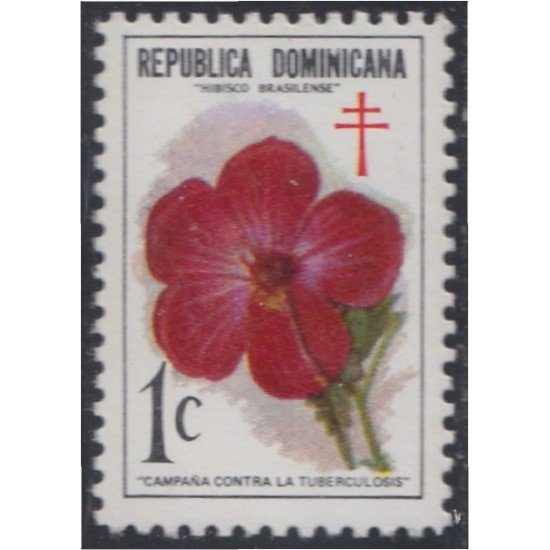 Rep. Dominicana Beneficencia 51 1973 Campaña antituberculosa Flores MH