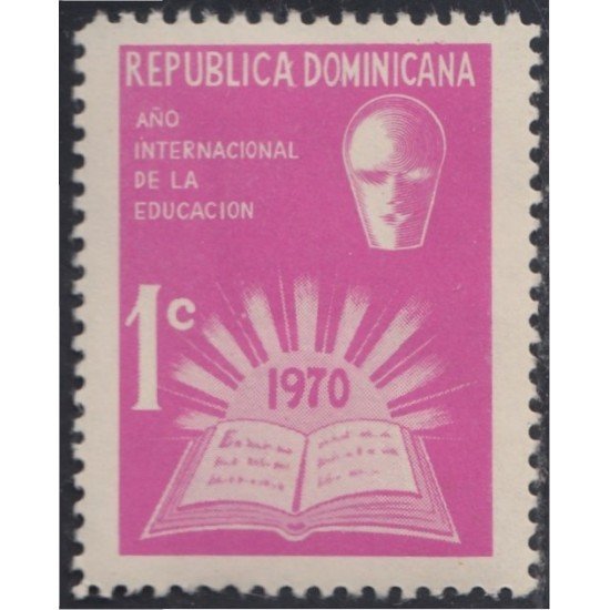 Rep. Dominicana Beneficencia 38 1970 Año Internacional de la Educación MNH Rep. Dominicana Beneficencia 38 1970 Año Internacional de la Educación MNH