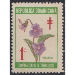 Rep. Dominicana Beneficencia 36 1969 Campaña antituberculosa Flores flowers MNH Rep. Dominicana Beneficencia 36 1969 Campaña antituberculosa Flores flowers MNH