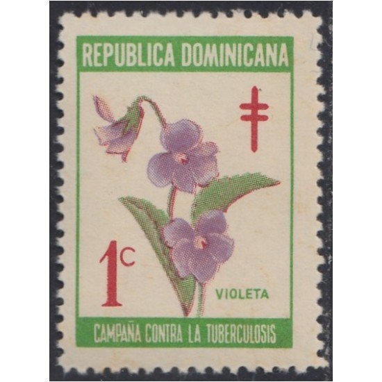 Rep. Dominicana Beneficencia 36 1969 Campaña antituberculosa Flores flowers MNH Rep. Dominicana Beneficencia 36 1969 Campaña antituberculosa Flores flowers MNH