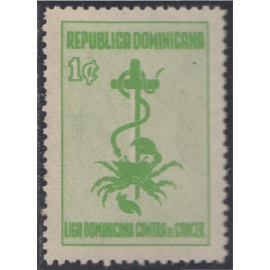 Rep. Dominicana Beneficencia 33 1968 Liga dominicana contra el cáncer MNH Rep. Dominicana Beneficencia 33 1968 Liga dominicana contra el cáncer MNH
