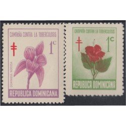 Rep. Dominicana Beneficencia 28/29 1966-67 Campaña antituberculosa Flores flowers MNH Rep. Dominicana Beneficencia 28/29 1966-67 Campaña antituberculosa Flores flowers MNH