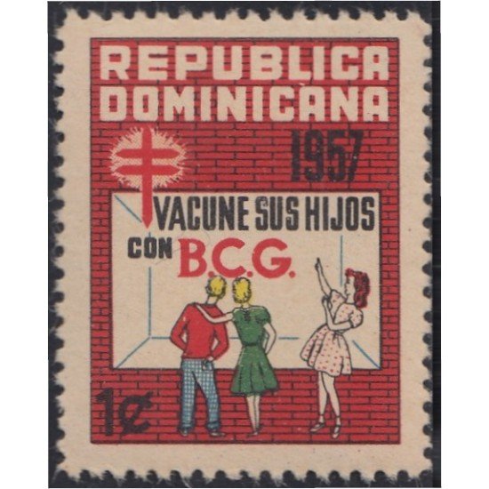 Rep. Dominicana Beneficencia 17 1957 Campaña de vacunación MNH Rep. Dominicana Beneficencia 17 1957 Campaña de vacunación MNH
