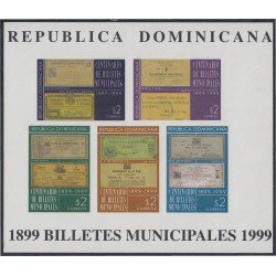 Rep. Dominicana HB 49 1999 Billetes Municipales MNH Rep. Dominicana HB 49 1999 Billetes Municipales MNH