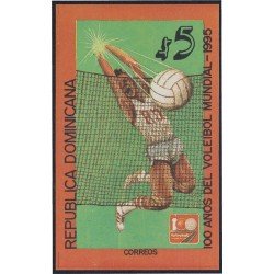 Rep. Dominicana HB 44 1995 100 Años del Voleibol Mundial MNH Rep. Dominicana HB 44 1995 100 Años del Voleibol Mundial MNH