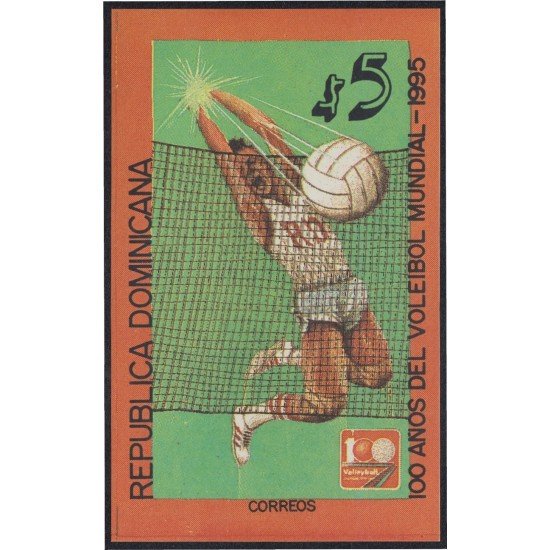 Rep. Dominicana HB 44 1995 100 Años del Voleibol Mundial MNH Rep. Dominicana HB 44 1995 100 Años del Voleibol Mundial MNH