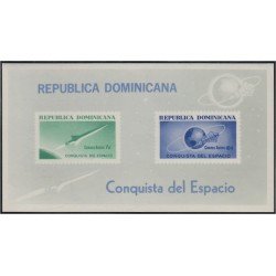Rep. Dominicana HB 30 1964 CampañConquista del espacio cohete satélite MNH Rep. Dominicana HB 30 1964 CampañConquista del espacio cohete satélite MNH