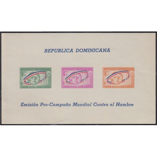 Rep. Dominicana HB 28 1963 Campaña Mundial contra el hambre MNH Rep. Dominicana HB 28 1963 Campaña Mundial contra el hambre MNH