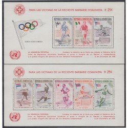 Rep. Dominicana HB 5/6 1957 Olimpiadas Atletismo Modalidades MNH Rep. Dominicana HB 5/6 1957 Olimpiadas Atletismo Modalidades MNH