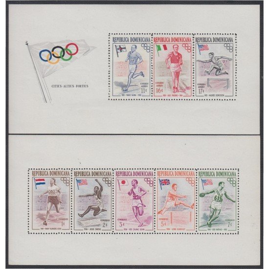 Rep. Dominicana HB 3/4 1957 Olimpiadas Atletismo Modalidades MNH Rep. Dominicana HB 3/4 1957 Olimpiadas Atletismo Modalidades MNH