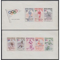 Rep. Dominicana HB 3/4a 1957 Sin dentar Olimpiadas Atletismo Modalidades MH Rep. Dominicana HB 3/4a 1957 Sin dentar Olimpiadas Atletismo Modalidades MH
