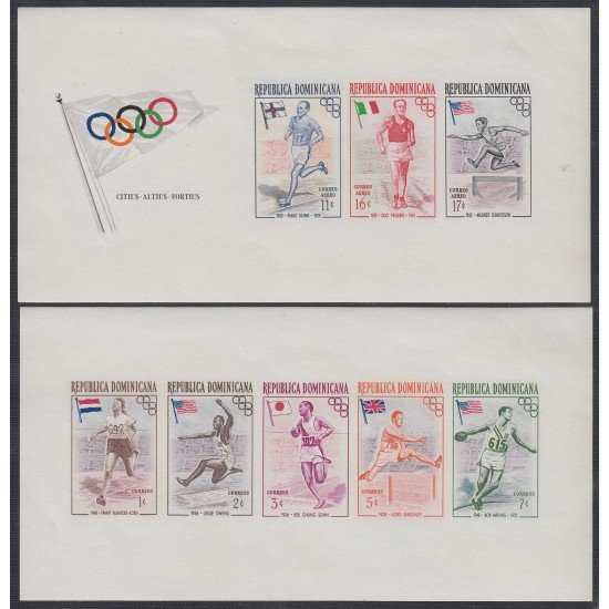 Rep. Dominicana HB 3/4a 1957 Sin dentar Olimpiadas Atletismo Modalidades MH Rep. Dominicana HB 3/4a 1957 Sin dentar Olimpiadas Atletismo Modalidades MH